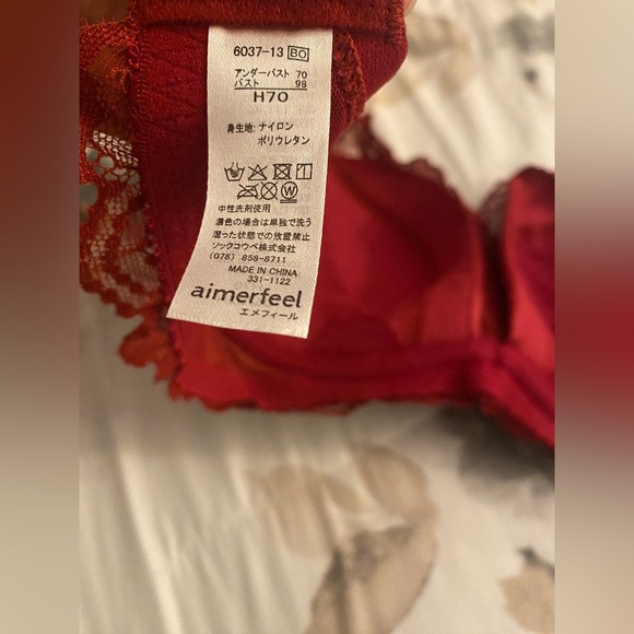Aimerfeel bra 32g us size red new with tags on - Picture 3 of 5